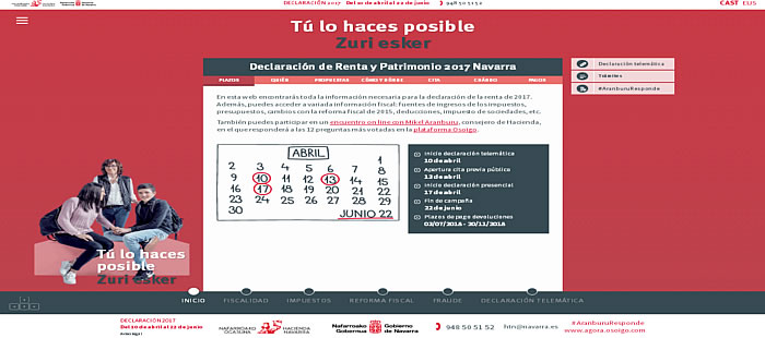 Campaña Renta 2017 - Gobierno de Navarra